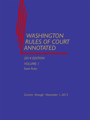 cover image of Washington Rules of Court Annotated